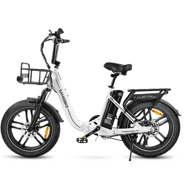 Samebike C05 PRO összecsukható elektromos kerékpár, 20 * 4 hüvelykes zsírabroncsok, 500 W-os motor - Fehér