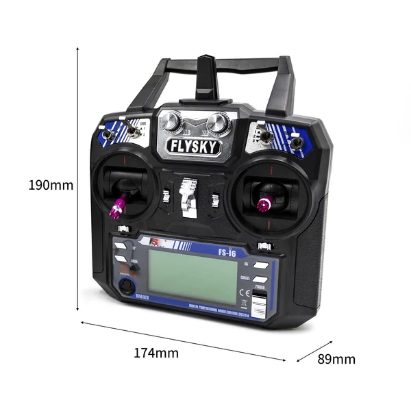 Flysky FS-i6 AFHDS 2A 2,4 GHz-es 6 csatornás rádiórendszerű adó - FS-iA6B 6 csatornás vevővel