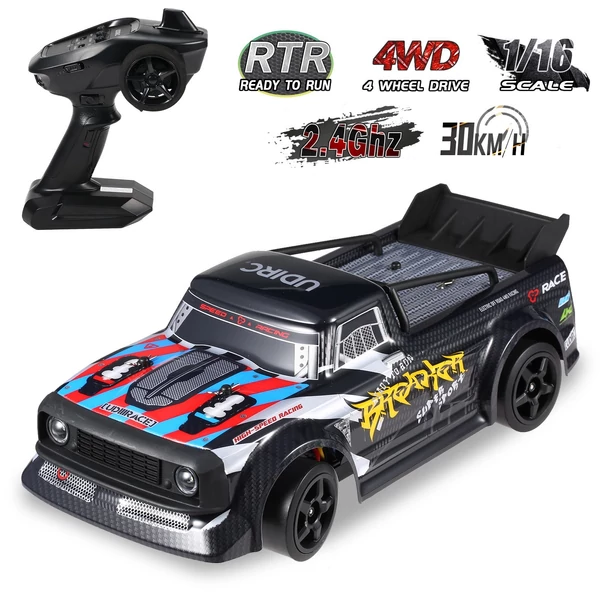 UdiRC UD1601 RC Drift Car, 1/16 2,4 GHz, 4WD, 30 km/h RC versenyautó - 2 akkumulátor