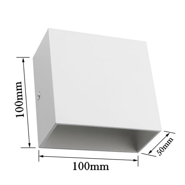 AC 85-265V 6W Cube LED fali lámpa, modern COB fali lámpa - Fehér, meleg fehér, fényű, 2-es típus