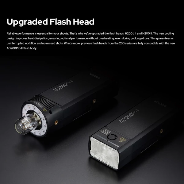Godox AD200Pro II zseblámpa, 200 W 2.4G vezeték nélküli Speedlite
