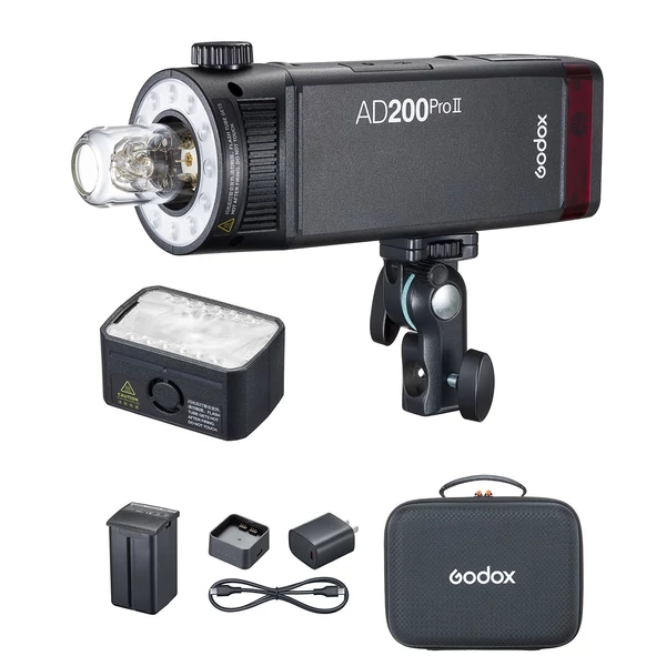 Godox AD200Pro II zseblámpa, 200 W 2.4G vezeték nélküli Speedlite