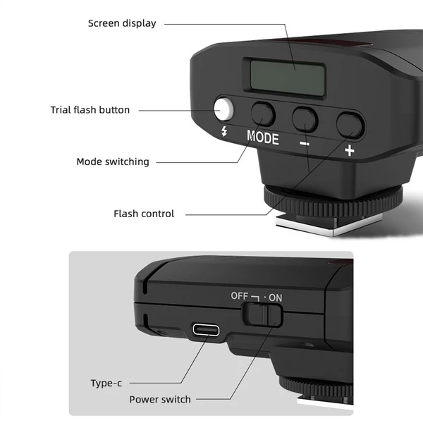 TRIOPO TR100 univerzális mini fényképezőgép vaku, GN12 beépített vaku, 5600K Speedlite