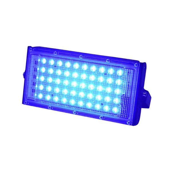 50 W-os kültéri IP66 vízálló reflektor, szuperfényes RGB gyepreflektor, LED-es reflektor - Kék