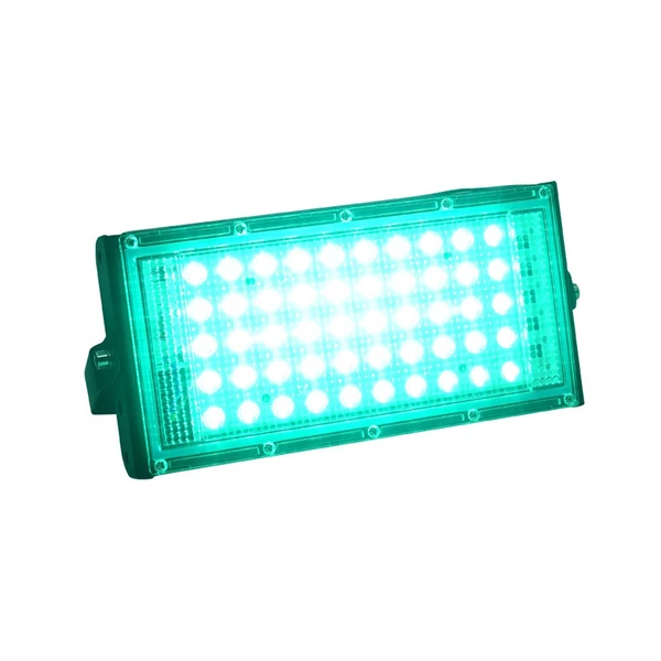 50 W-os kültéri IP66 vízálló reflektor, szuperfényes RGB gyepreflektor, LED-es reflektor - Zöld