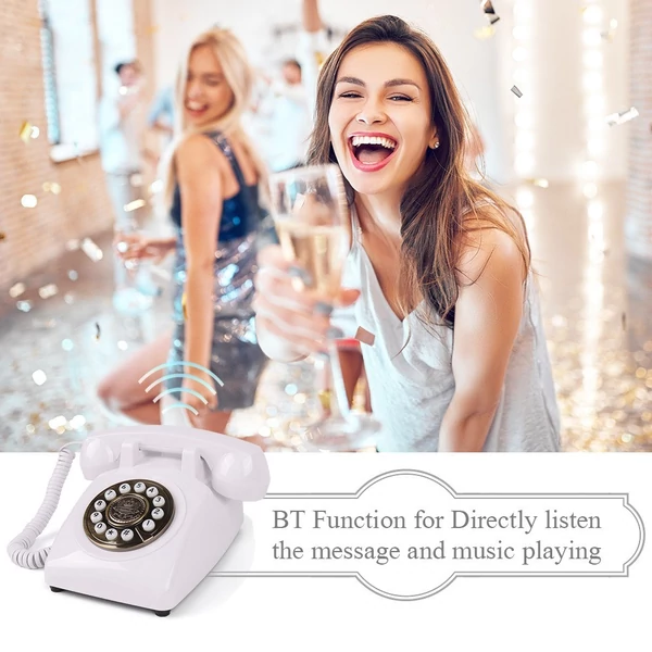 Hangüzenet-könyv, hangrögzítő régi telefonrögzítő vezeték nélküli BT funkcióval - Fehér