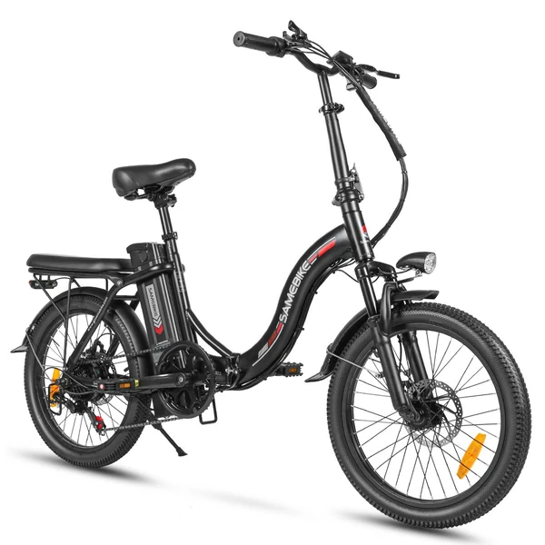 SAMEBIKE CY20 összecsukható elektromos kerékpár, 20*2,35 hüvelykes küllős kerék, 350 W-os motor - Fekete