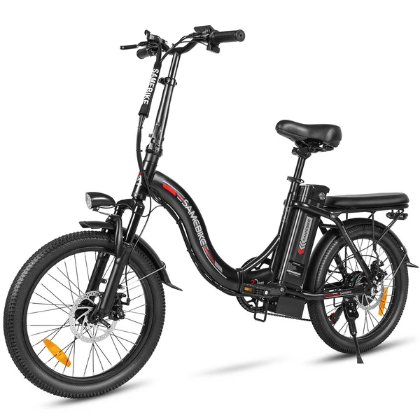 SAMEBIKE CY20 összecsukható elektromos kerékpár, 20*2,35 hüvelykes küllős kerék, 350 W-os motor - Fekete