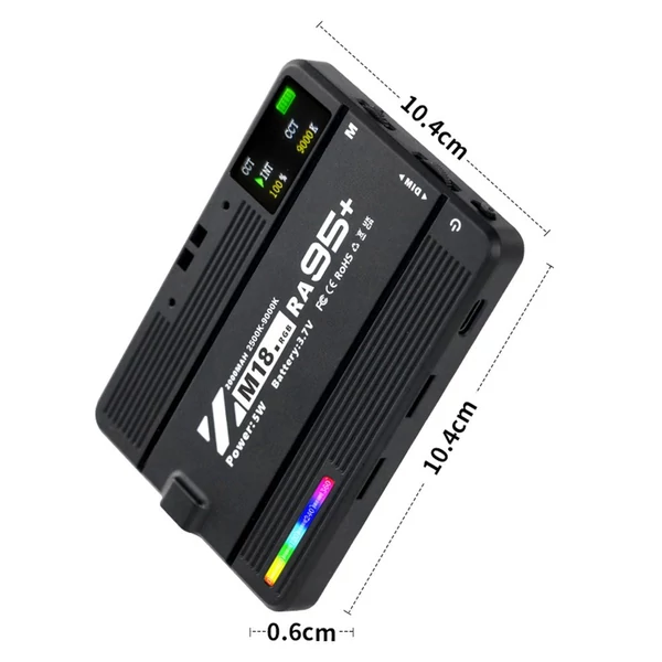 M18 Pocket RGB videolámpa, fényképező LED-es kitöltőlámpa