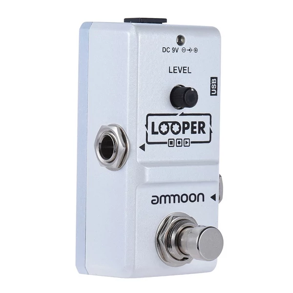 ammoon AP-09 Nano sorozatú hurok, elektromos gitár effekt pedál, hurkolt, igazi Bypass - Fehér