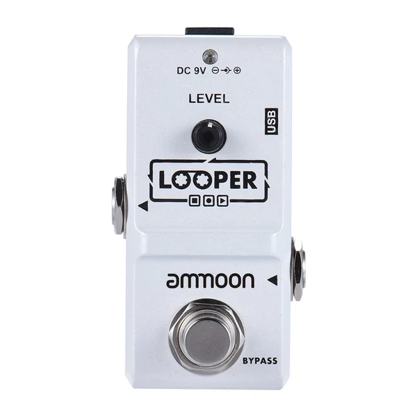 ammoon AP-09 Nano sorozatú hurok, elektromos gitár effekt pedál, hurkolt, igazi Bypass - Fehér