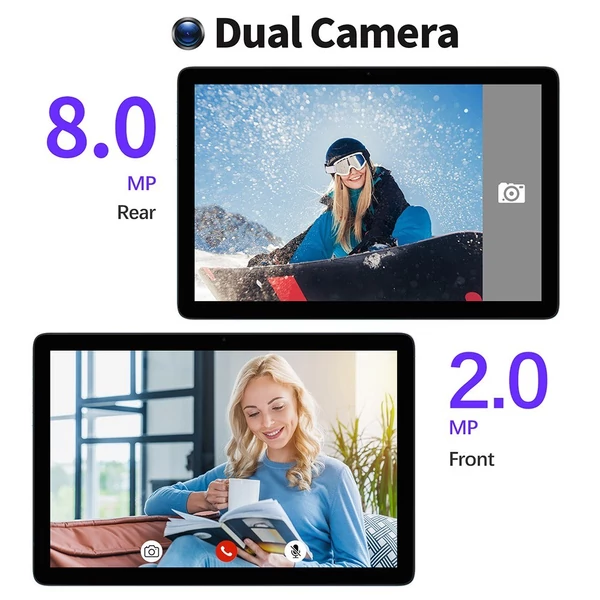 10,1 hüvelykes 1280*800 IPS Clear érintőképernyő, Android 13 táblagép - Kék