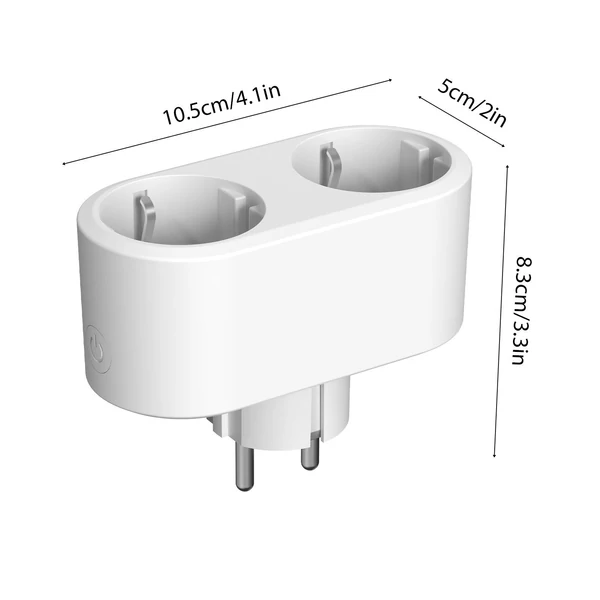 Intelligens kettős foglalat, WiFi/Zigbee/BLEmesh, TY APP távirányító