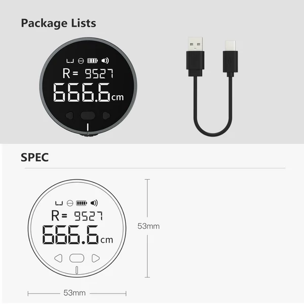 Duka Small Q 8 az 1-ben HD LCD kijelző, elektronikus vonalzó