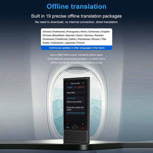 Hordozható Android 8.1 4G AI nyelvi fordítóeszköz