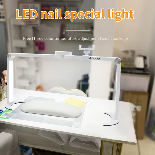 Andoer HD-M21X 35 W összecsukható asztali töltőlámpa köröm asztali lámpához - Fehér