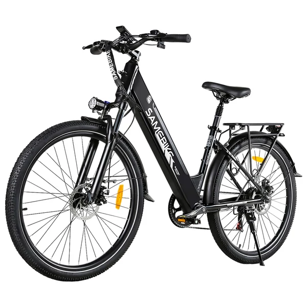 Samebike RS-A01 Pro felnőtt elektromos kerékpárok, 500 W-os nagy sebességű motor, 27,5 hüvelykes nagy gumik, 36 V 15 Ah akkumulátor - Fekete