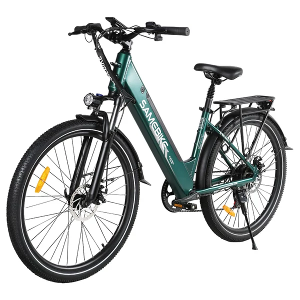 Samebike RS-A01 Pro felnőtt elektromos kerékpárok, 500 W-os nagy sebességű motor, 27,5 hüvelykes nagy gumik, 36 V 15 Ah akkumulátor - Zöld