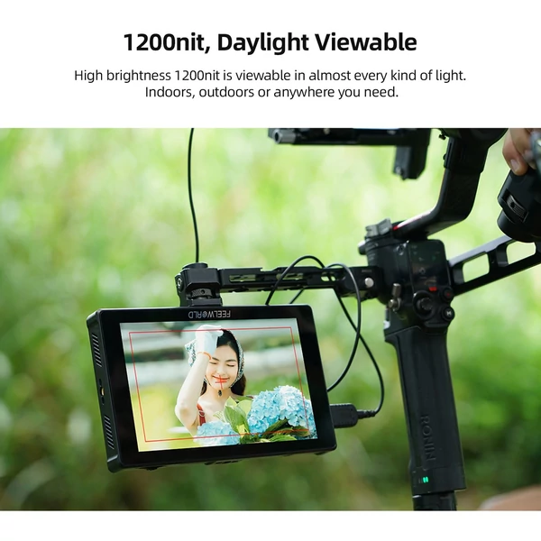 FEELWORLD F7 PLUS 7 hüvelykes DSLR fényképezőgép, terepi monitoros videomonitor