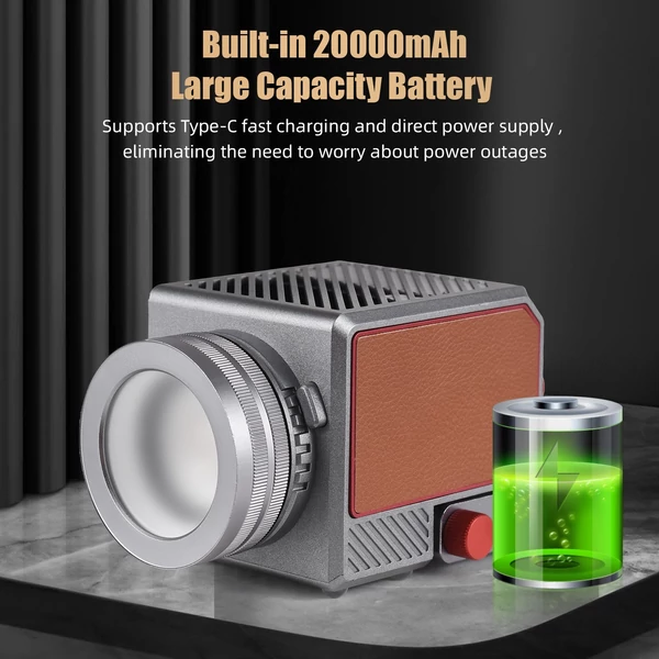 Hordozható LED-es videolámpa, COB 60W-os fényképező kitöltőlámpa