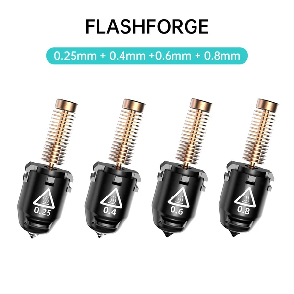 FLASHFORGE Adventurer 5M edzett fúvóka, 280 ℃ nagy áramlási sebesség 32 mm³/s a stabil, nagy sebességű nyomtatáshoz