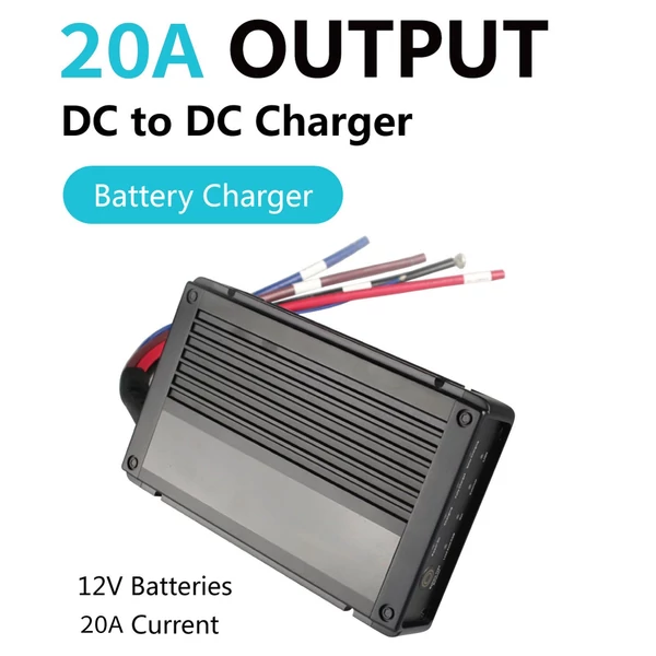 12V 20A DC-DC beépített akkumulátortöltő, IP65 vízálló, többszörös védelem MPPT-vel - 40A