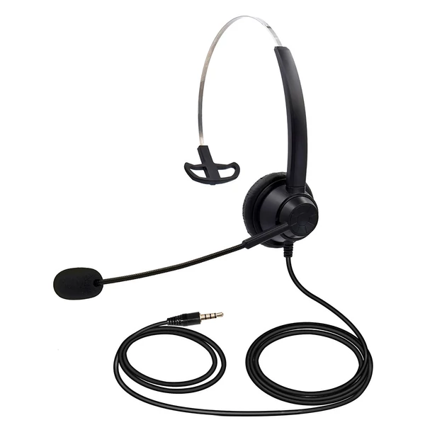 H360 3,5 mm-es vezetékes számítógépes fejhallgató mikrofonnal, univerzális irodai / Call Center egyoldalas fejhallgató