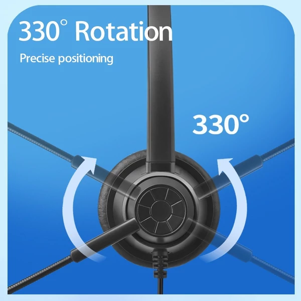 H360D USB vezetékes számítógépes fejhallgató mikrofonnal, univerzális irodai / Call Center fejhallgató