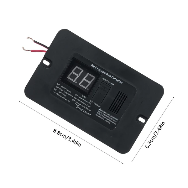 Digitális lakóautó propángáz érzékelő 85 dB hangos riasztással, DC 12 V (kis méretű)