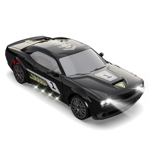 2,4 GHz-es 1/20-as távirányítós Drift autó, 4WD versenyautó - Fekete, 2 akkumulátor