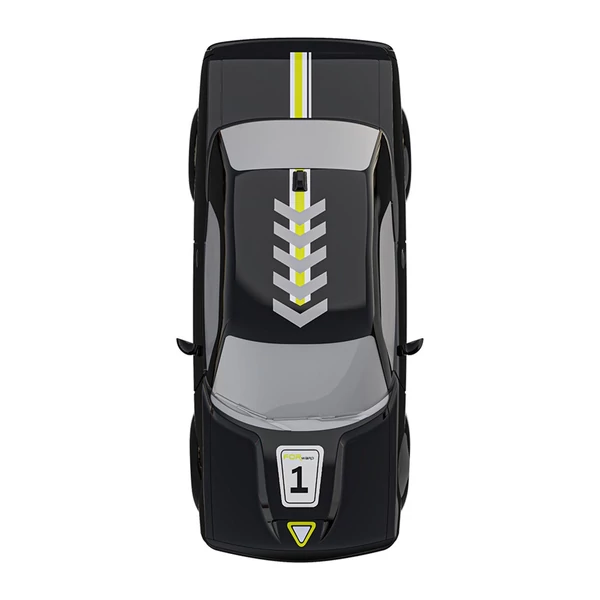 2,4 GHz-es 1/20-as távirányítós Drift autó, 4WD versenyautó - Fekete, 2 akkumulátor