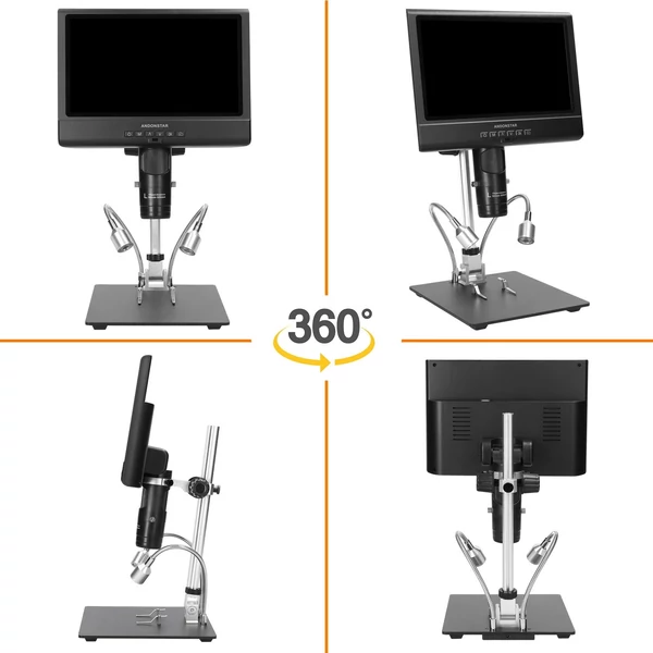Professzionális digitális mikroszkóp, 1080P 10 hüvelykes LCD kijelző