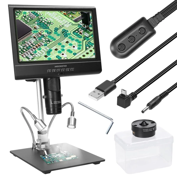 Professzionális digitális mikroszkóp, 1080P 10 hüvelykes LCD kijelző
