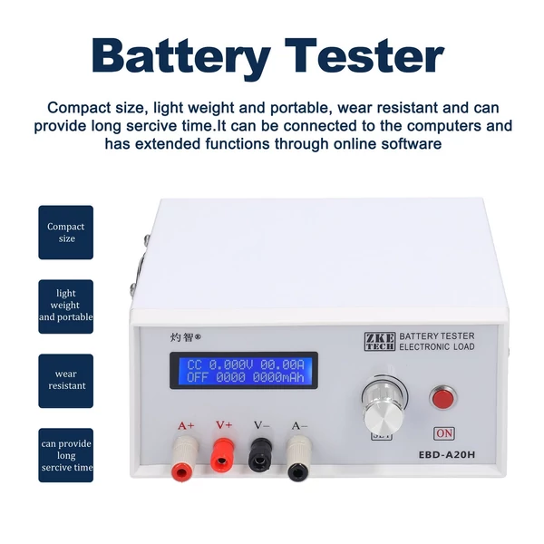 EBD-A20H akkumulátor teszter, 30V 20A 200W - Standard