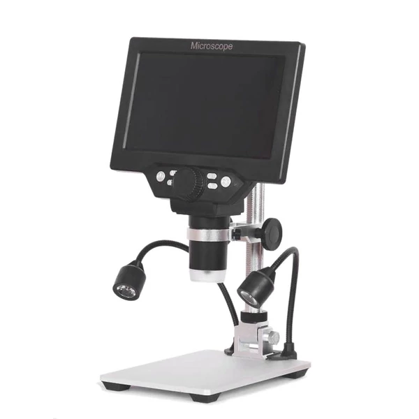 G1200 digitális mikroszkóp, 7 hüvelykes nagy színes képernyő, nagy LCD kijelző - beépített lítium akkumulátor