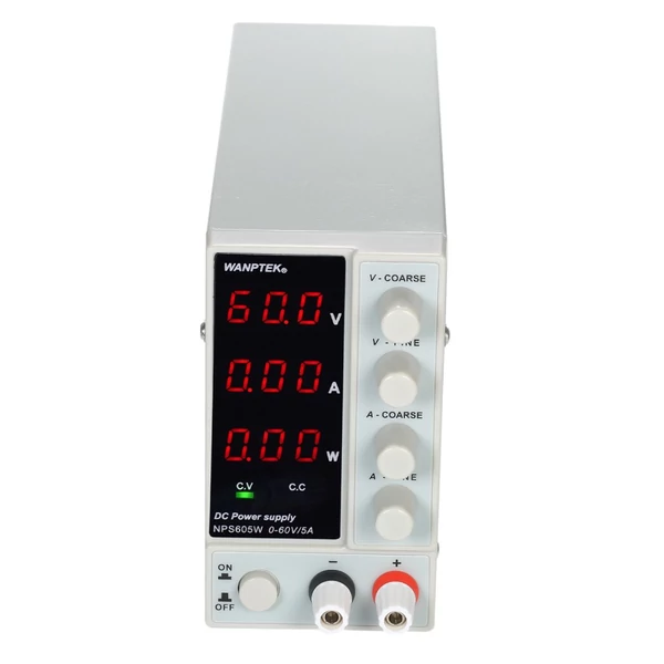 WANPTEK NPS605W ​​0-60V 0-5A kapcsoló egyenáramú tápegység, 3 számjegyű kijelző