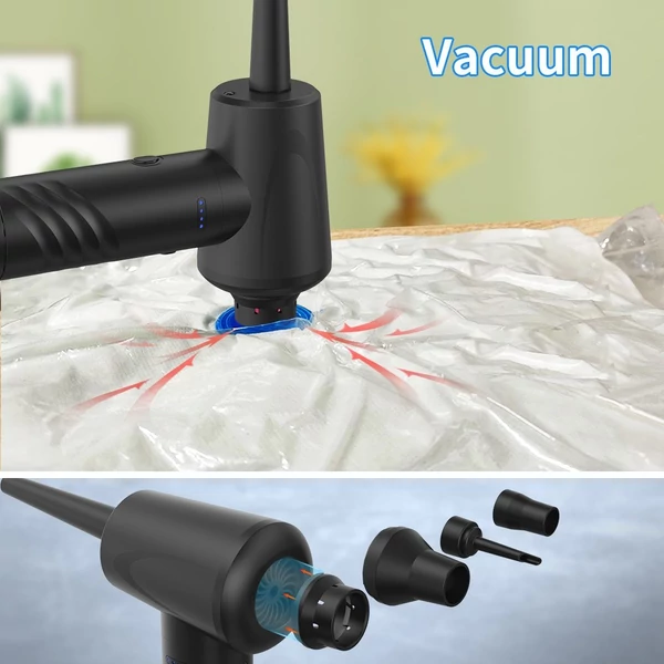 Air Duster felfújó vákuumszivattyú, 3 az 1-ben, könnyű, 3 fokozatban állítható 50 000 ford./perc