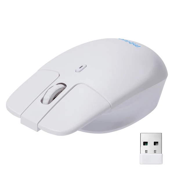 mblue M203 2.4G vezeték nélküli játék egér - könnyű, újratölthető és ergonómikus - Fehér