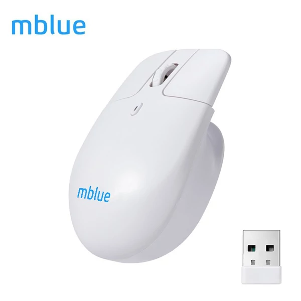 mblue M203 2.4G vezeték nélküli játék egér - könnyű, újratölthető és ergonómikus - Fehér