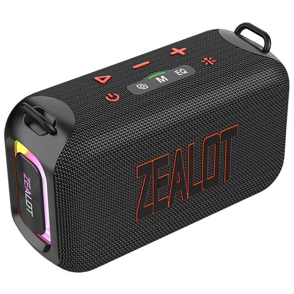 ZEALOT S85 hordozható vezeték nélküli BT 5.3 hangszóró, 50 W-os továbbfejlesztett mélyhangdoboz - Fekete
