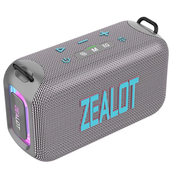 ZEALOT S85 hordozható vezeték nélküli BT 5.3 hangszóró, 50 W-os továbbfejlesztett mélyhangdoboz - Szürke