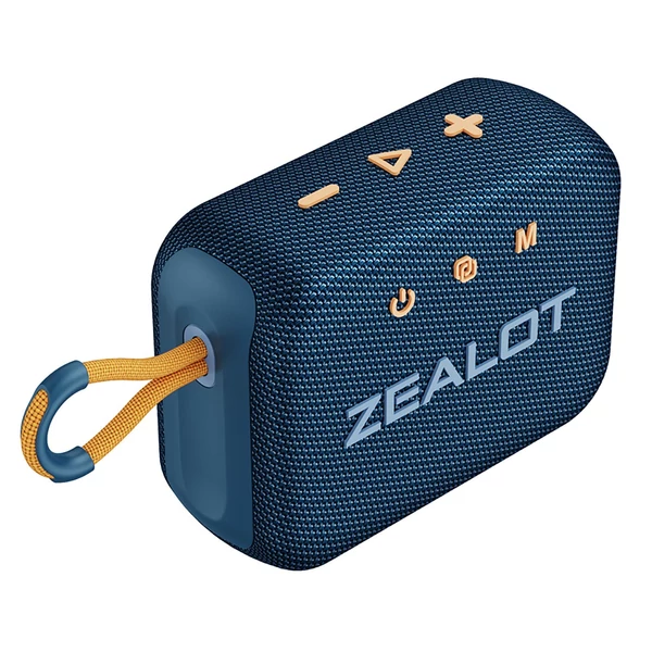 ZEALOT S75 Outdoor BT 5.2 hangszóró, 10 W térhatású hang, hordozható kerékpáros hangszóró szíjjal - Kék