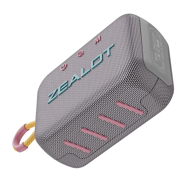 ZEALOT S75 Outdoor BT 5.2 hangszóró, 10 W térhatású hang, hordozható kerékpáros hangszóró szíjjal - Szürke
