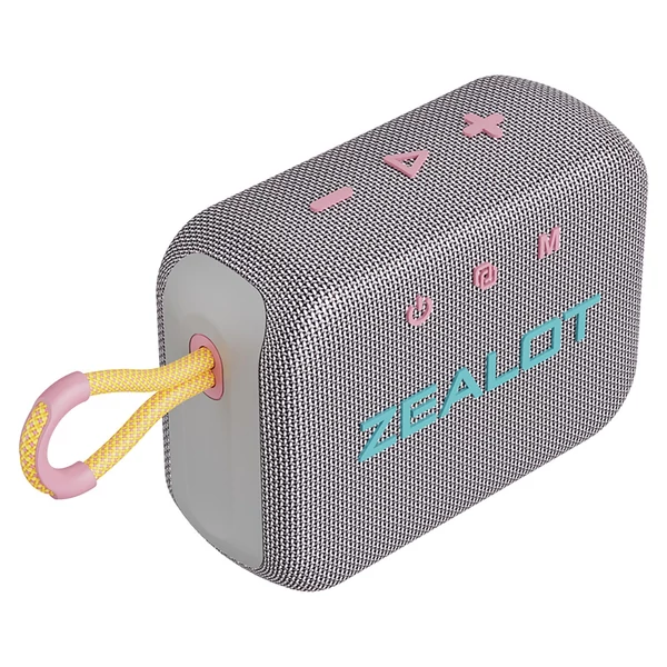 ZEALOT S75 Outdoor BT 5.2 hangszóró, 10 W térhatású hang, hordozható kerékpáros hangszóró szíjjal - Szürke