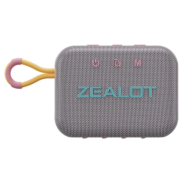 ZEALOT S75 Outdoor BT 5.2 hangszóró, 10 W térhatású hang, hordozható kerékpáros hangszóró szíjjal - Szürke