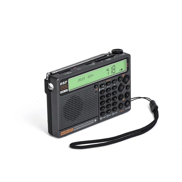 HanRongDa HRD-757 többsávos rádió (FM AM MW SW V.UHF AIR WB) - Zöld