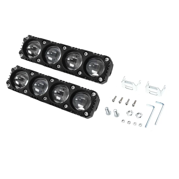 Motorkerékpár spotlámpák, motorkerékpár LED-es menetlámpák (2 db) - 4 lencse