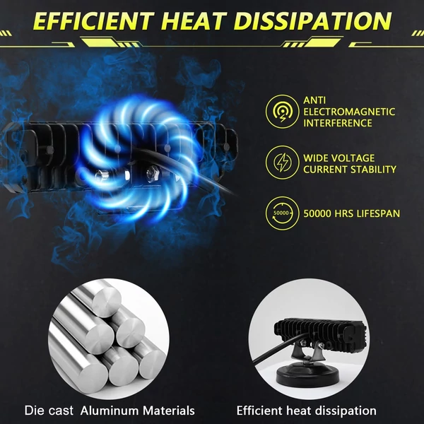 Motorkerékpár spotlámpák, motorkerékpár LED-es menetlámpák (2 db) - 4 lencse