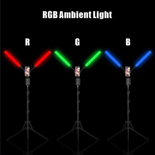 RGB-S2 rugalmas, kétkarú RGB videolámpa, 36 W-os fényképezési LED-töltőlámpa, hangszedő ritmusfény
