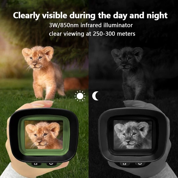 Éjjellátó monokulár, 2,5K videó / 40 MP fotó / 8X zoom infravörös monokulár - Fekete